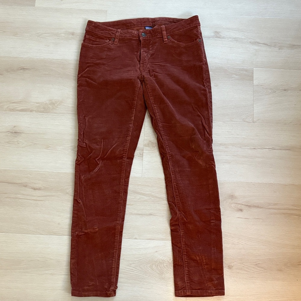 Patagonia Women's Organic Cotton Corduroy Jeans in Rust, Sisu Brown